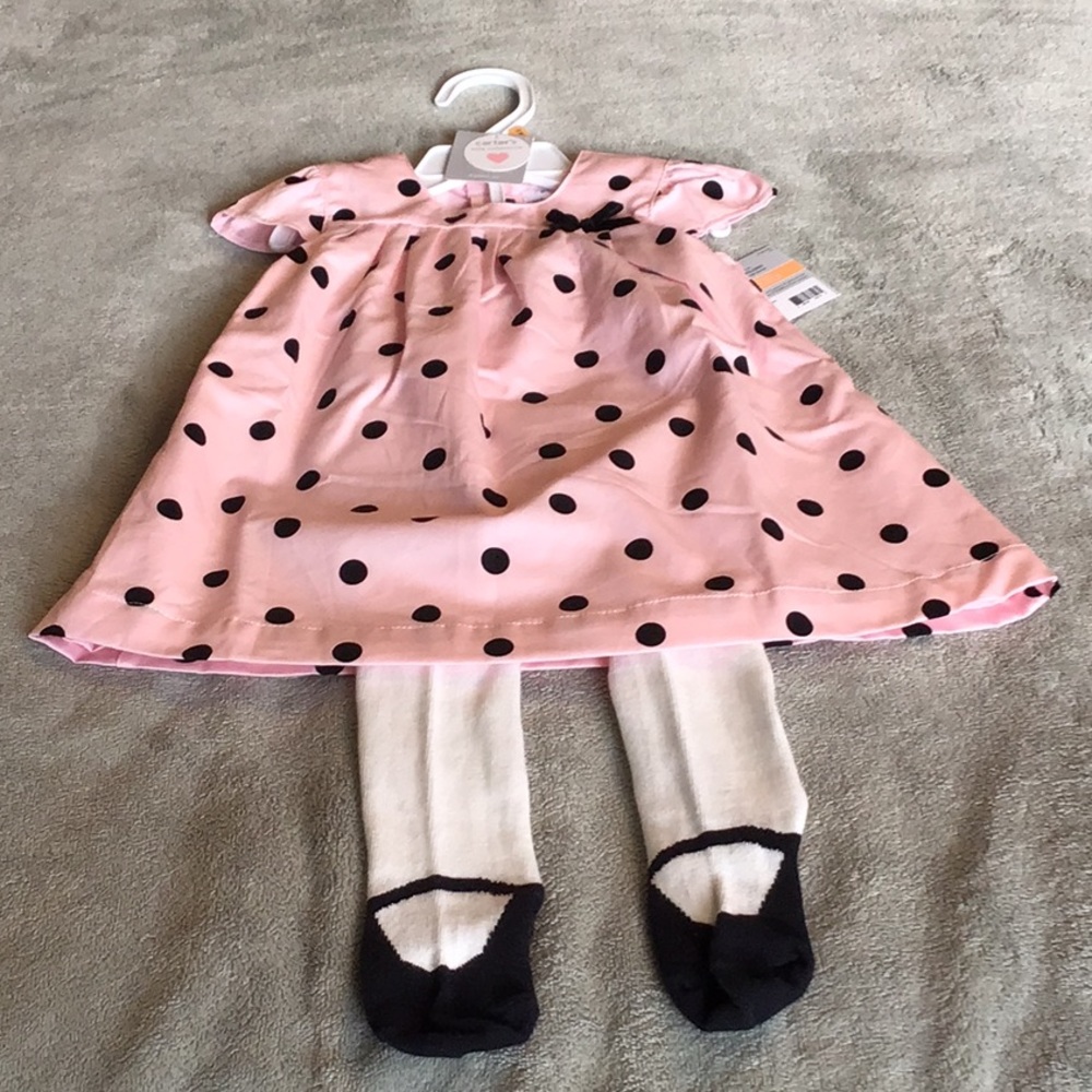 NWT Carter’s Dress with Stockings 2 Piece Set - Picture 3 of 5